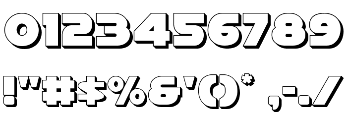 Han Solo 3D Font OTHER CHARS