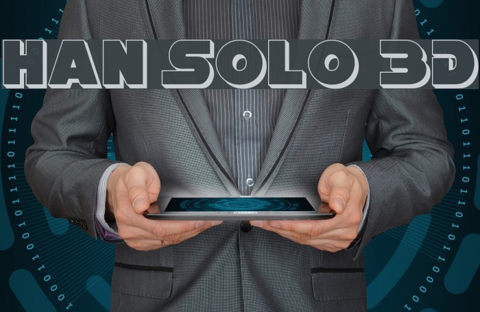 Han Solo 3D Font examples