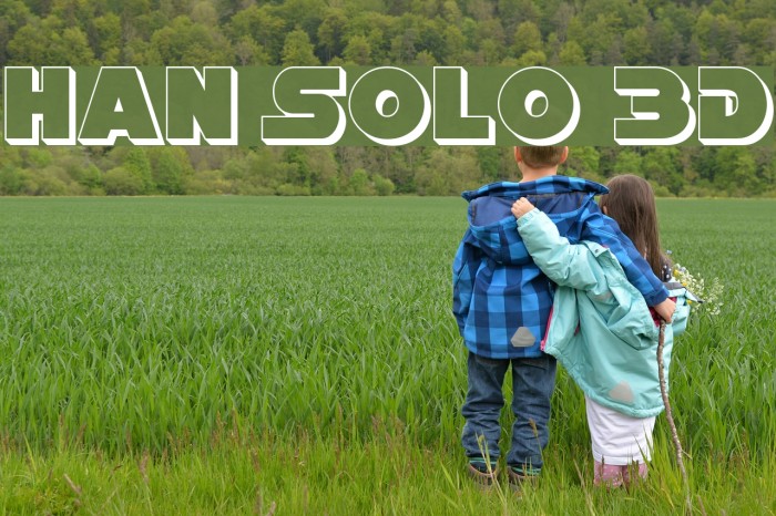 Han Solo 3D Font examples