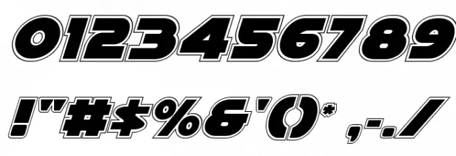 Han Solo Academy Italic Font OTHER CHARS