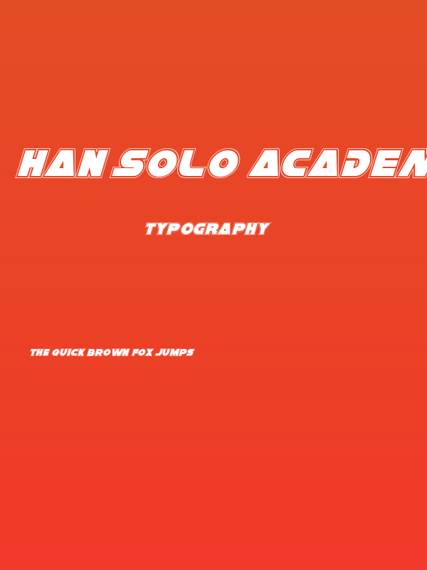 Han Solo Academy Italic Poster