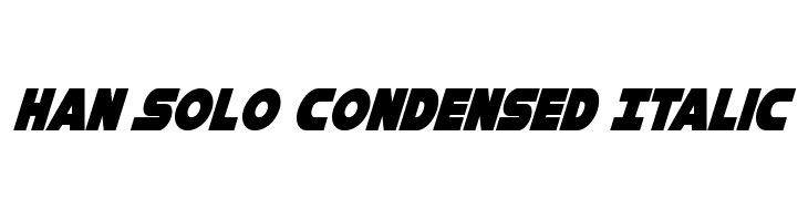 Han Solo Condensed Italic Font