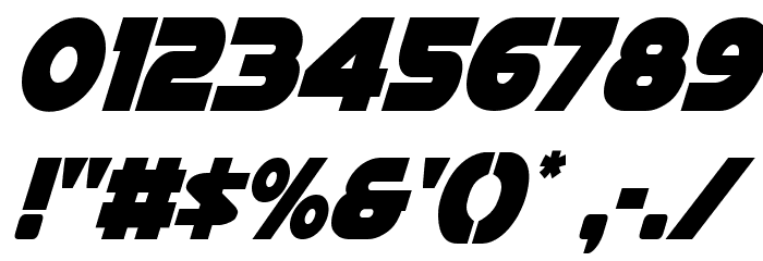 Han Solo Condensed Italic Font OTHER CHARS