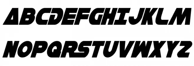 Han Solo Condensed Italic Шрифта ВЕРХНИЙ
