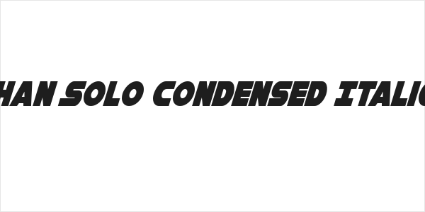 Han Solo Condensed Italic Logo
