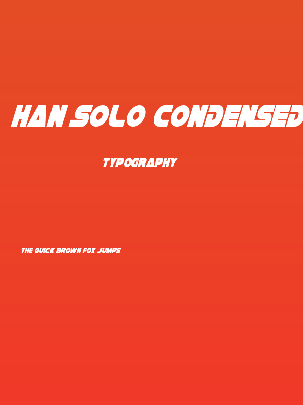 Han Solo Condensed Italic Poster