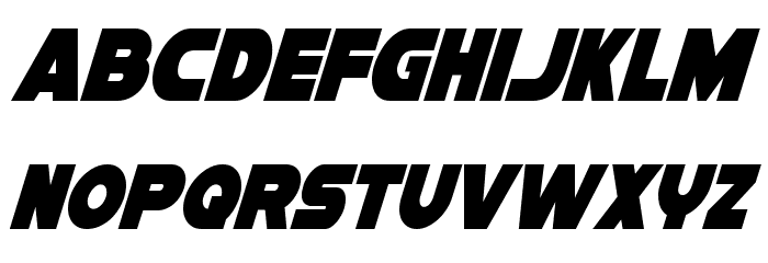Han Solo Condensed Italic Font LOWERCASE