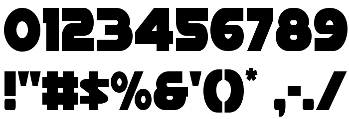 Han Solo Condensed Font OTHER CHARS