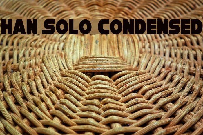 Han Solo Condensed Font examples