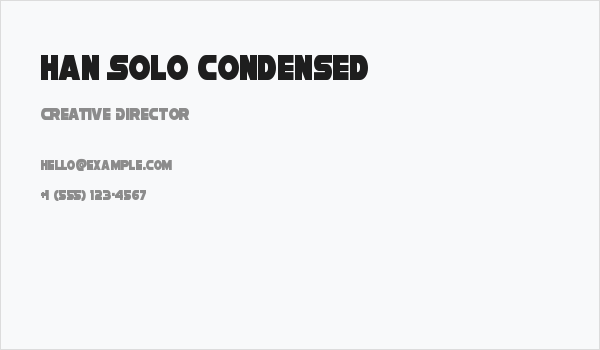 Han Solo Condensed Business Card