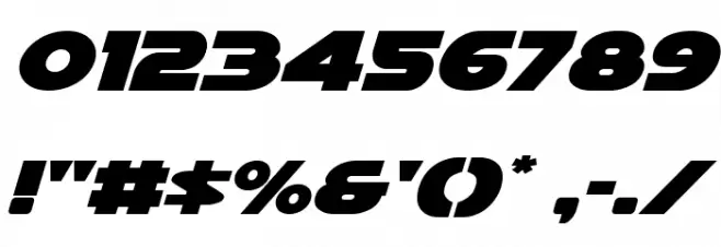 Han Solo Expanded Italic Font Alte caractere