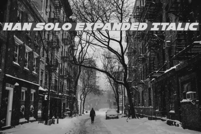 Han Solo Expanded Italic Font examples