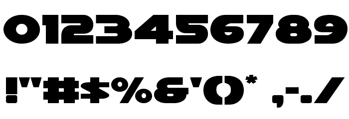 Han Solo Expanded Font OTHER CHARS