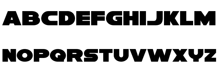 Han Solo Expanded Font LOWERCASE