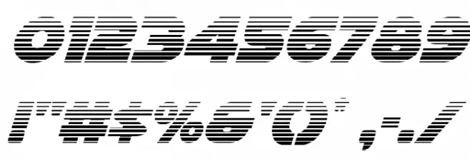 Han Solo Gradient Italic Font OTHER CHARS