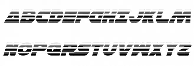 Han Solo Gradient Italic Fuentes MAYÚSCULAS