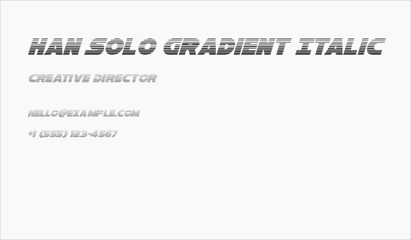 Han Solo Gradient Italic Business Card