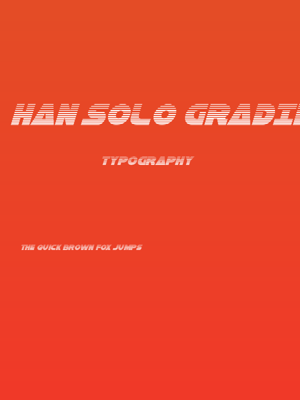 Han Solo Gradient Italic Poster