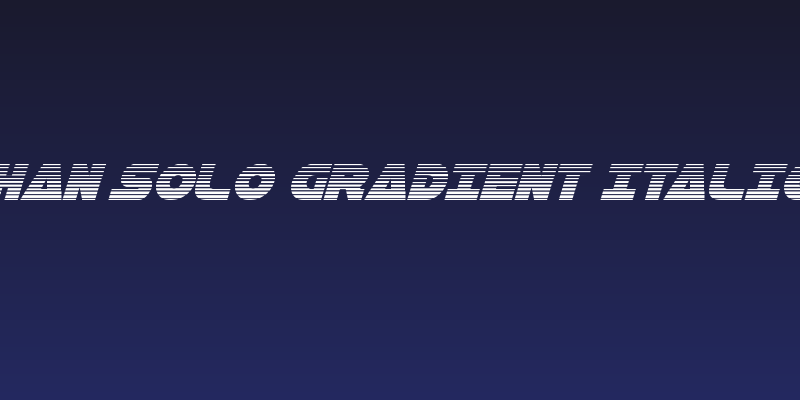 Han Solo Gradient Italic Social Header