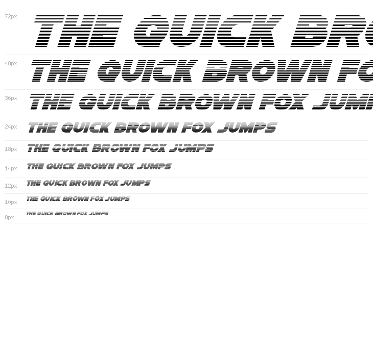 Han Solo Gradient Italic Waterfall