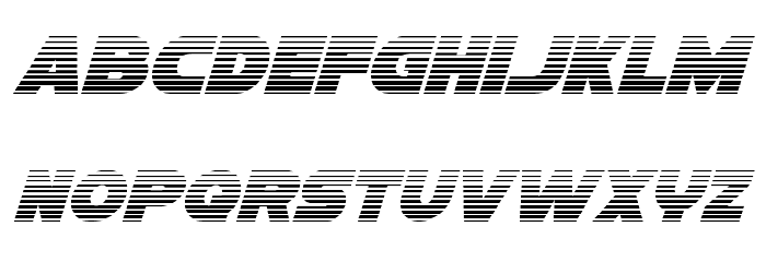 Han Solo Gradient Italic Font LOWERCASE