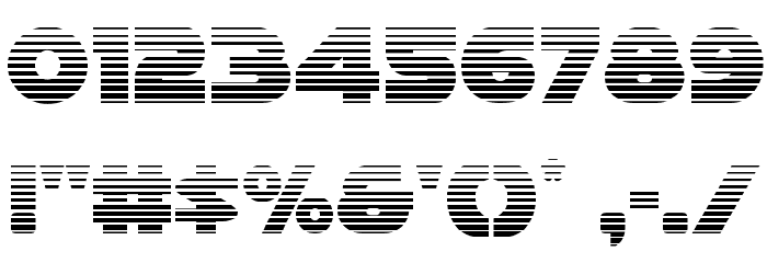 Han Solo Gradient Font OTHER CHARS