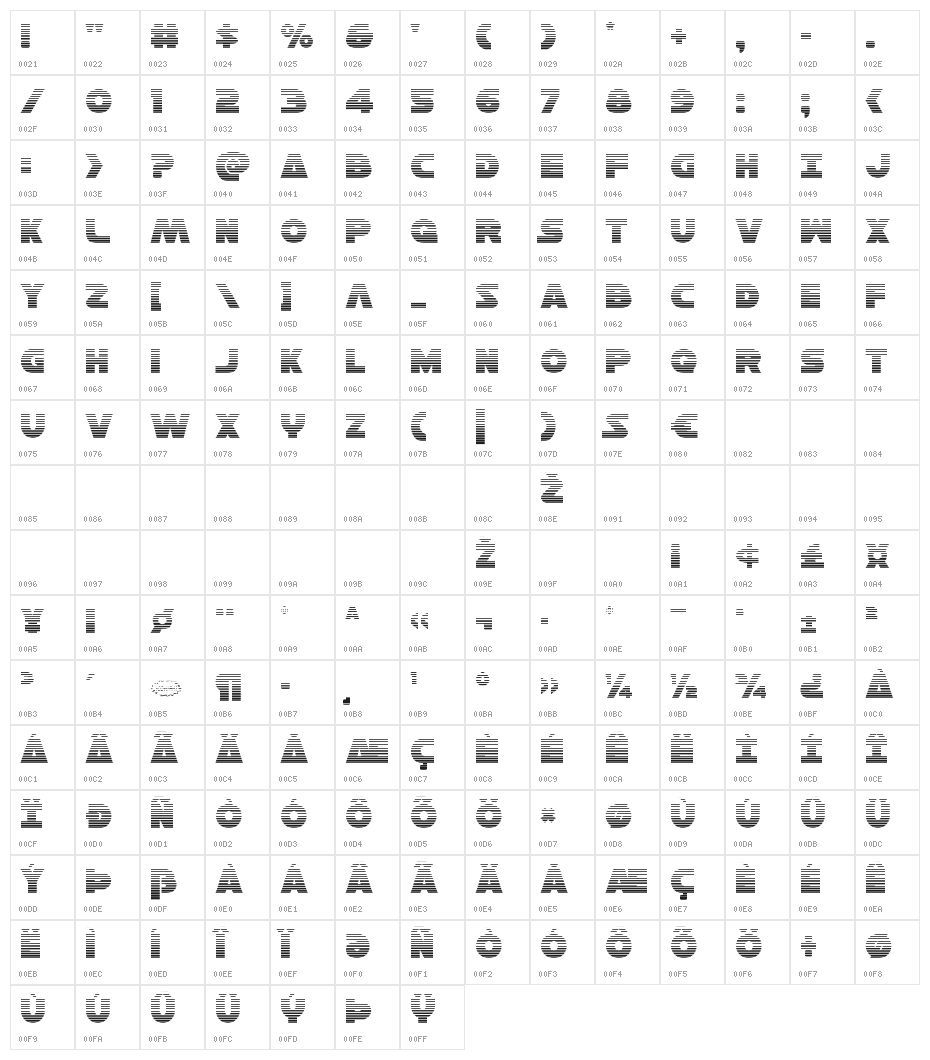 Han Solo Gradient Character Map