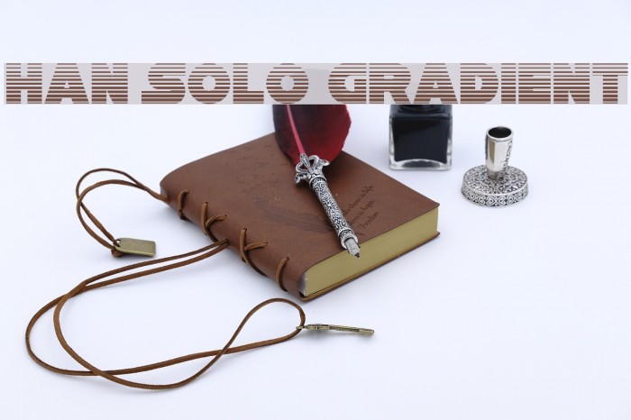 Han Solo Gradient Font examples