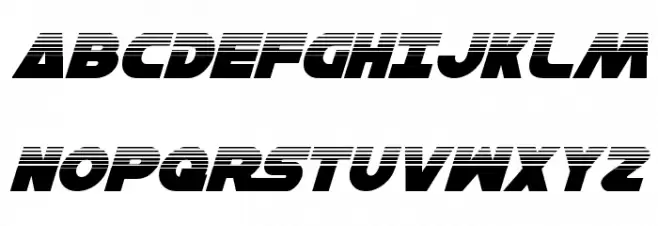 Han Solo Halftone Italic फ़ॉन्ट अपरकेस