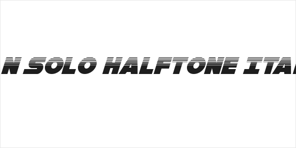 Han Solo Halftone Italic Logo