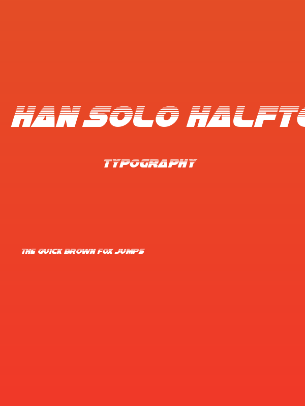 Han Solo Halftone Italic Poster