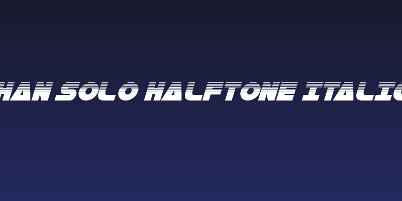 Han Solo Halftone Italic Social Header