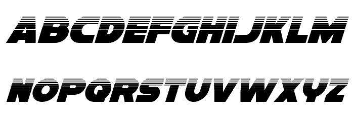 Han Solo Halftone Italic Font LOWERCASE
