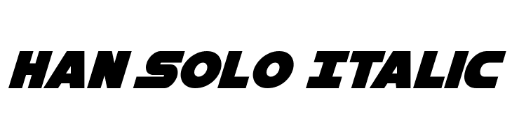 Han Solo Italic Font