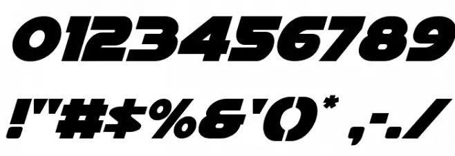 Han Solo Italic Font OTHER CHARS