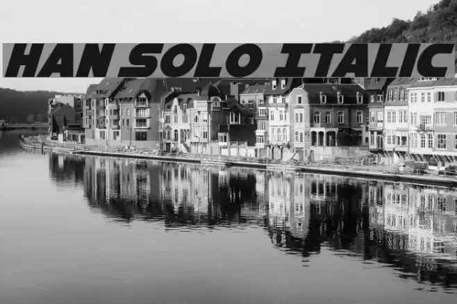 Han Solo Italic Font examples