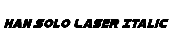 Han Solo Laser Italic  नि: शुल्क फ़ॉन्ट्स डाउनलोड