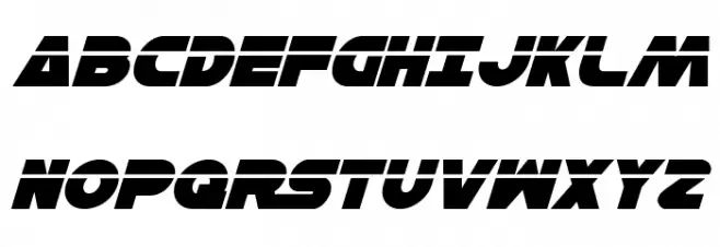 Han Solo Laser Italic Font Litere mari