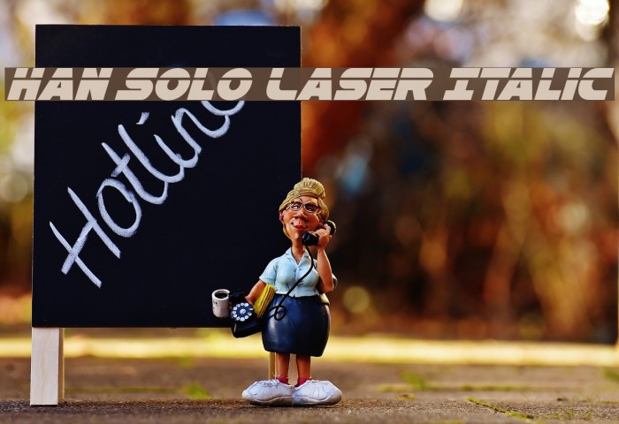 Han Solo Laser Italic Example 2