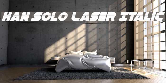 Han Solo Laser Italic Example 3