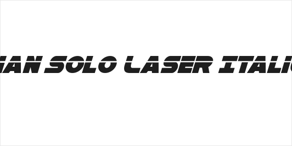 Han Solo Laser Italic Logo