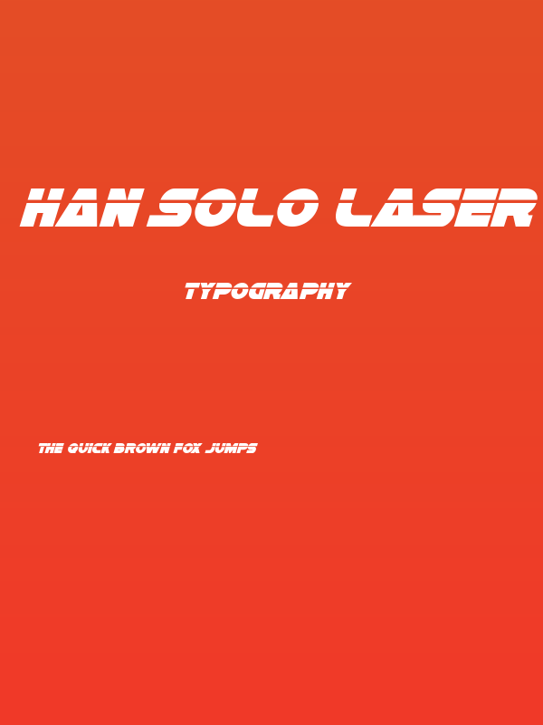 Han Solo Laser Italic Poster