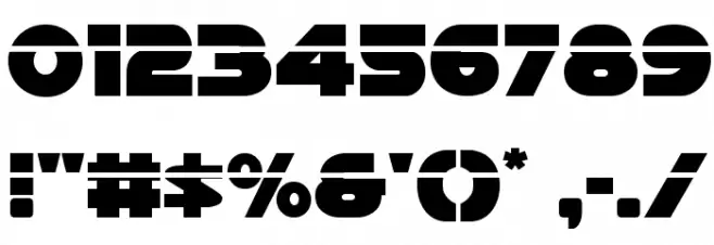 Han Solo Laser Font OTHER CHARS