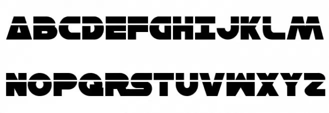 Han Solo Laser 字体 大写