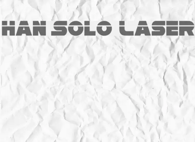 Han Solo Laser Font examples