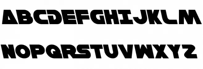 Han Solo Leftalic フォント 大文字