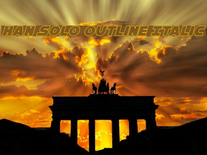 Han Solo Outline Italic Example 3
