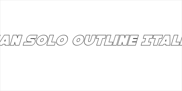 Han Solo Outline Italic Logo