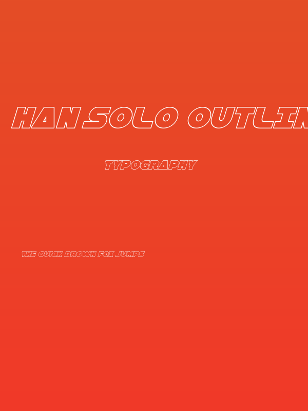 Han Solo Outline Italic Poster