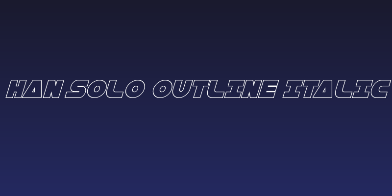 Han Solo Outline Italic Social Header
